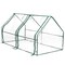 Green Outdoor Waterproof Portable Plant Greenhouse with 2 Clear Zippered Windows